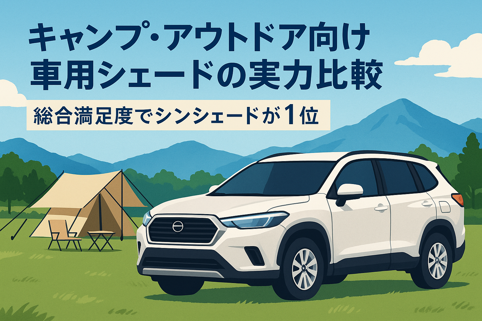キャンプ・アウトドア向け車用シェードの実力比較|総合満足度でシンシェードが1位