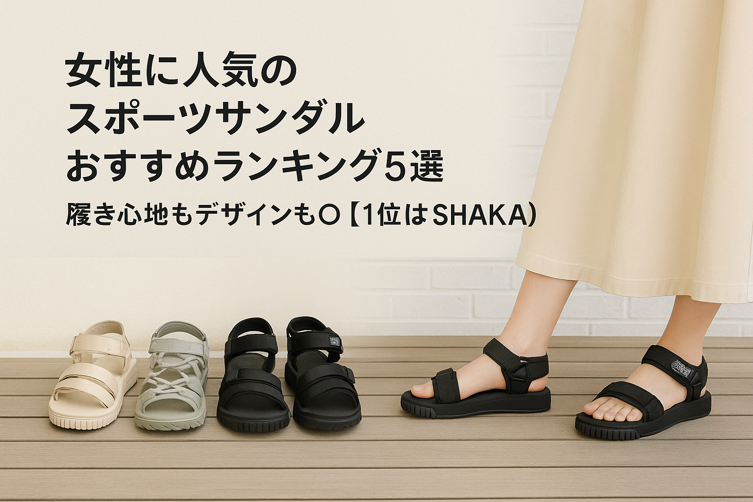 女性に人気のスポーツサンダルおすすめランキング5選|履き心地もデザインも◎【1位はSHAKA】